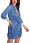 Women satin nightwear robe