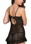 Xs and Os Babydoll See Through Nightwear Lingerie with Panty/g-String
