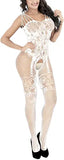 Xs and Os Women's Fishnet Body Stocking Floral Bodysuit Lingerie