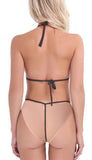 Xs and Os Women Bikini Fishnet Bra Panty Lingerie Set Combo