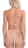 Xs and Os Women Bikini Fishnet Bra Panty Lingerie Set Combo