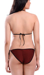 Xs and Os Women Halter Neck Bikini Bra Top with Side-Tie Panty Lingerie Set Combo Pack of 3