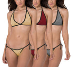 Xs and Os Women Bra Panty Bikini Lingerie Set Combo Pack of 3