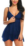 women babydoll nightwear lingerie with g string panty