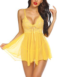 women babydoll nightwear lingerie with g string panty