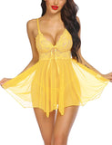 women babydoll nightwear lingerie with g string panty