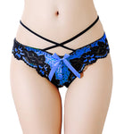 Xs and Os Women Embellished Lace Designer Panty Thong