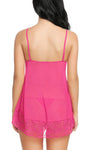 Xs and Os Women Lace Nightwear Babydoll Lingerie Nightie with Panty (Watermelon)