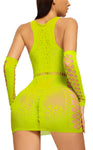 Women fishnet bodysuit babydoll lingerie with sleeves