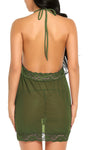Xs and Os Women Babydoll Nightwear Lingerie Lace Bordered Design (Panty Included)