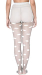 Xs and Os Women Semi Sheer Polka Footed Tights stockings