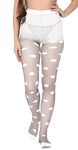 Xs and Os Women Semi Sheer Polka Footed Tights stockings