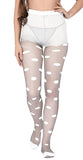 Xs and Os Women Semi Sheer Polka Footed Tights stockings